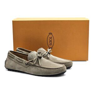 Tod's Driving Shoes City Gommino Suede Loafers - Beige - US 6.5 / UK 5.5 $695